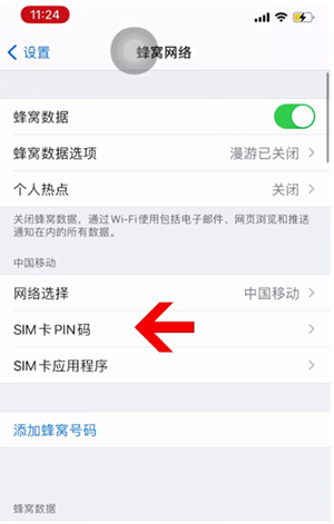 渔洋镇苹果14维修网分享如何给iPhone14的SIM卡设置密码 